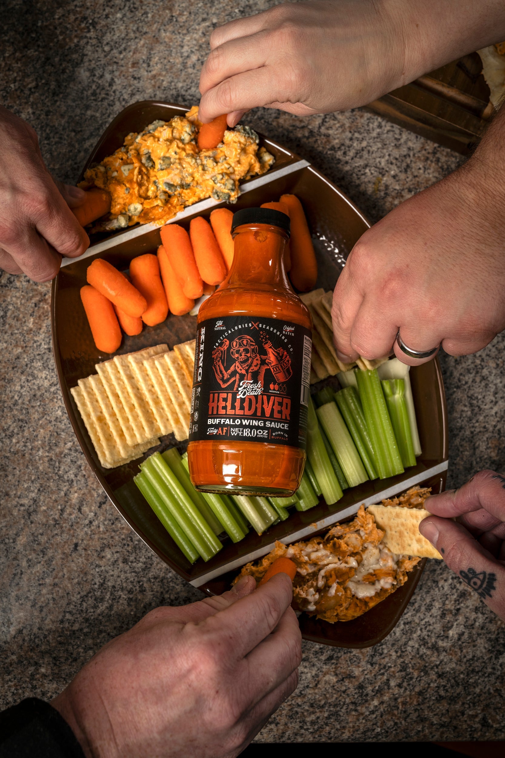 BORN IN BUFFALO: HELLDIVER Buffalo Chicken Wing Dip